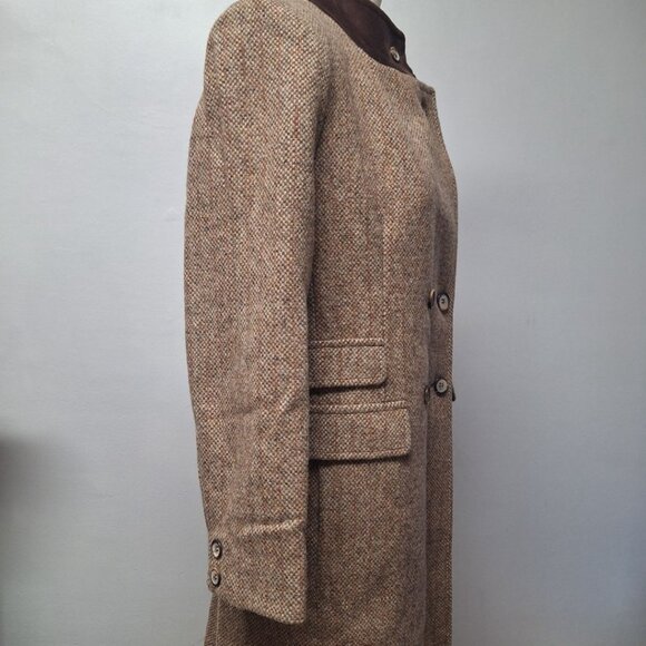 Mackintosh Montello Wool Jacket Brown Coat Buttons Vintage Womens Size 12 - Picture 4 of 16